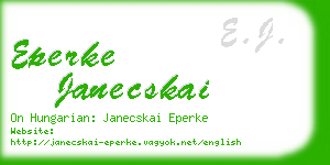 eperke janecskai business card